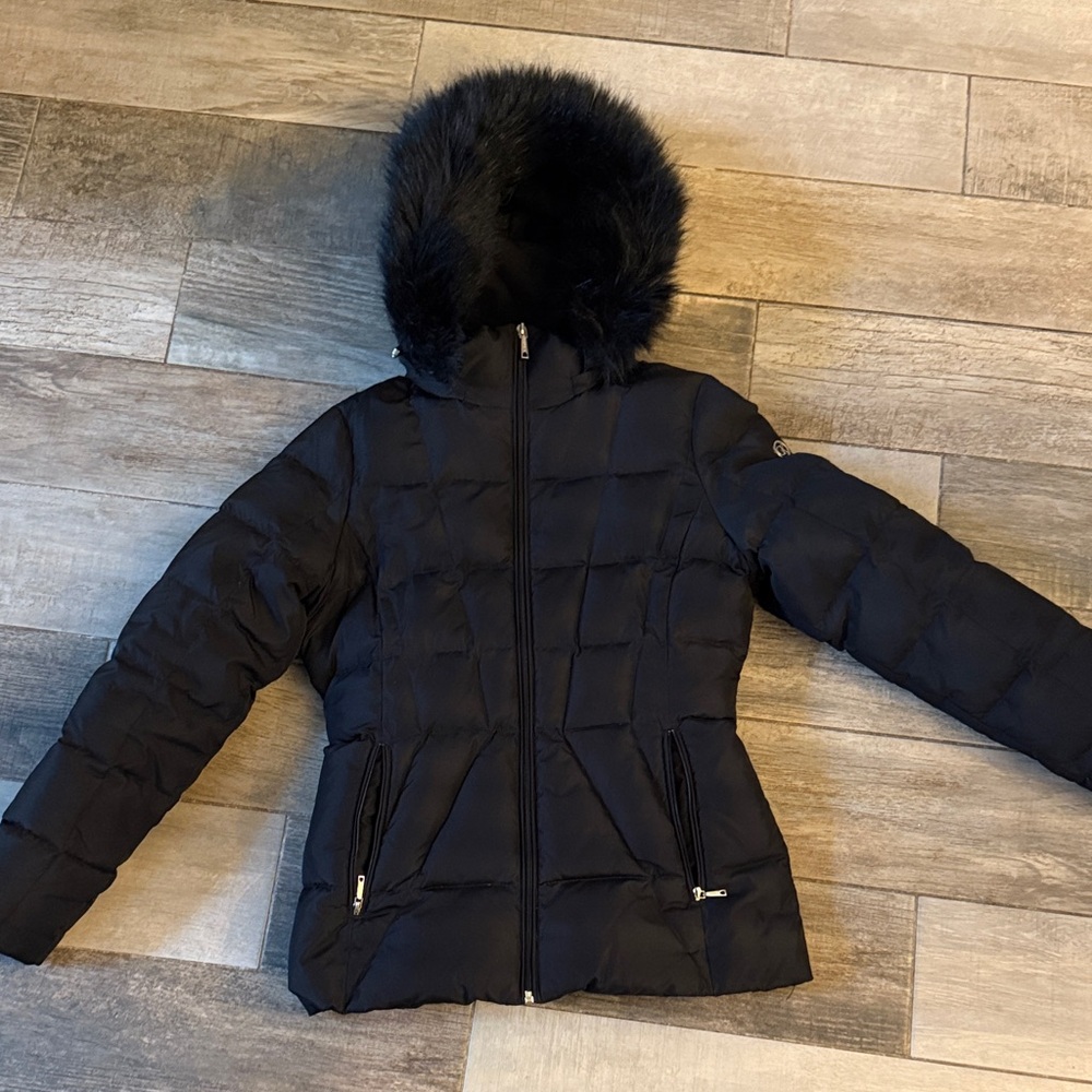 Calvin Klein Black Fleece lined puffer coat